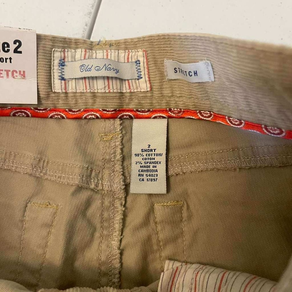 Y2k Streetwear Old Navy Womens Low Waist Boot-Cut Corduroy Pants Tan 2 Short NWT - Picture 4 of 11